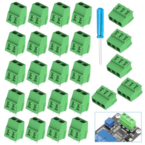 25 Stück Terminal Block 5 Mm 2 Pin / 3 Pin PCB Mount Screw Terminal Block Screw Terminal Connector Mit Schraubendreher Platinen Schraubklemme Steckverbinder Lüsterklemmen Schraubbar 25 Stück Terminal Block 5 Mm 2 Pin / 3 Pin PCB Mount Screw Terminal Block Screw Terminal Connector Mit Schraubendreher Platinen Schraubklemme Steckverbinder Lüsterklemmen Schraubbar von tinshow