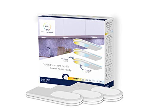 tint 3er-Set Smarte LED-Unterbauleuchte ARMARO – Steuerbar per Alexa oder Fernbedienung – Dimmbare Küchen- oder Regalbeleuchtung mit weißem Licht 2700-6500 K – 15 cm tint 3er-Set Smarte LED-Unterbauleuchte ARMARO – Steuerbar per Alexa oder Fernbedienung – Dimmbare Küchen- oder Regalbeleuchtung mit weißem Licht 2700-6500 K – 15 cm von tint