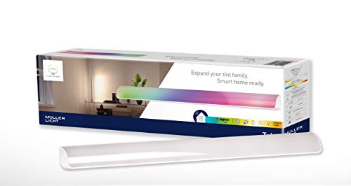 tint Smarte LED-Ambiente Leuchte TALPA – Steuerbar per Alexa oder Fernbedienung – Dimmbare Steh-/Unterbauleuchte mit weißem und farbigem Licht 1800-6500 K – 55 cm von tint