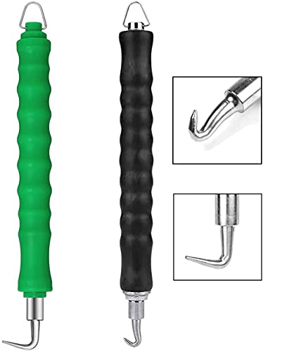 2 Stück Rebar wire twister, Semi-Automatischer Rebar Tie Draht Twister, Bewehrungsdraht Twister Hook Tie Wire Twister Bohrzubehör,für Drilldraht, Rödeldraht & Bindedraht (gebogen und gerader Haken) von tintoke