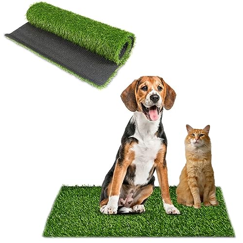 Hundeklo welpentoilette, 50 * 80cm Kunstrasen Hundeklo,Hundeklo Hundetoilette Wiederverwendbar Training Pee Pads,mit Leckbohrung,Trainingsunterlage für zuhause,Balkon,Rasen von tintoke