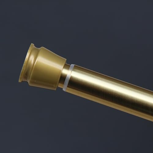 Teleskopstange ohne Bohren, Duschvorhangstange Klemmstange Gardinenstange Duschstange Kleiderstange ausziehbar (gold - glänzend 70-120 cm) von tinycurtains