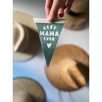 Best Mama Ever Mini Wimpel Flagge Muttertag Geschenk Babyparty Für Neue Mutter Beste Aller Zeiten von tinypennantco