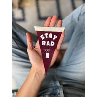 Bleib Rad Zeichen Mini Wimpel Benutzerdefinierte Flagge Banner Minimalist Baby Kinderzimmer Dekor Lehrer Wertschätzung Geschenk von tinypennantco