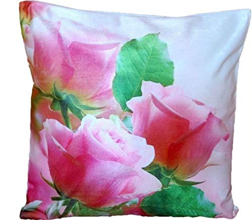 Kissenhülle 40x40 cm Rosen Rosa Soft-Touch Dekokissen Kissenbezug Kissen Frühling Sommer von tischdecken-iris-shop Kissenhüllen