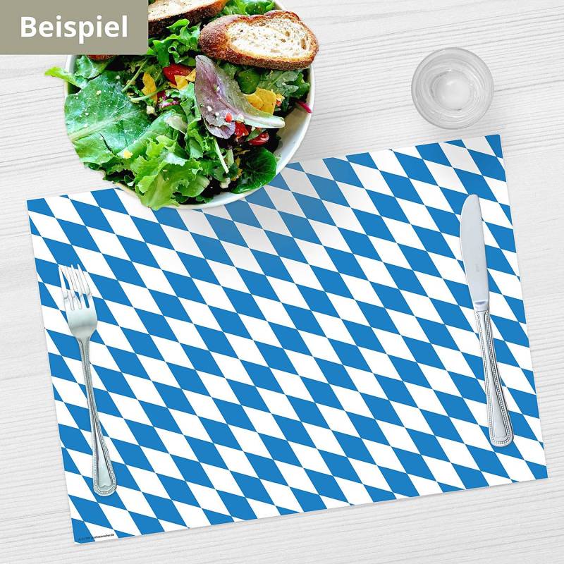 home24 Tischset Bayrische Flagge 12er-Set 44 x 32cm Multicolor von home24
