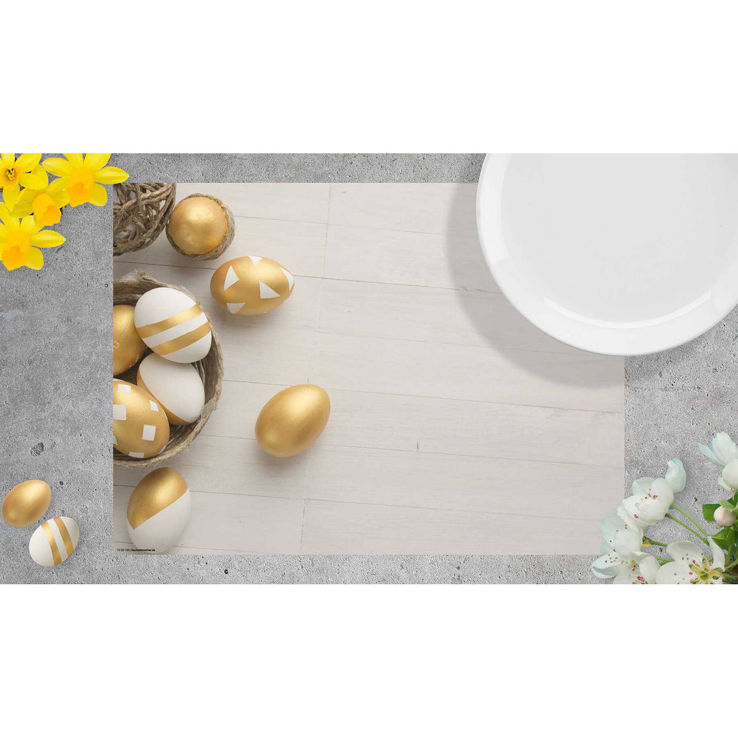 Tischset Goldene Ostereier (12er-Set) von tischsetmacher
