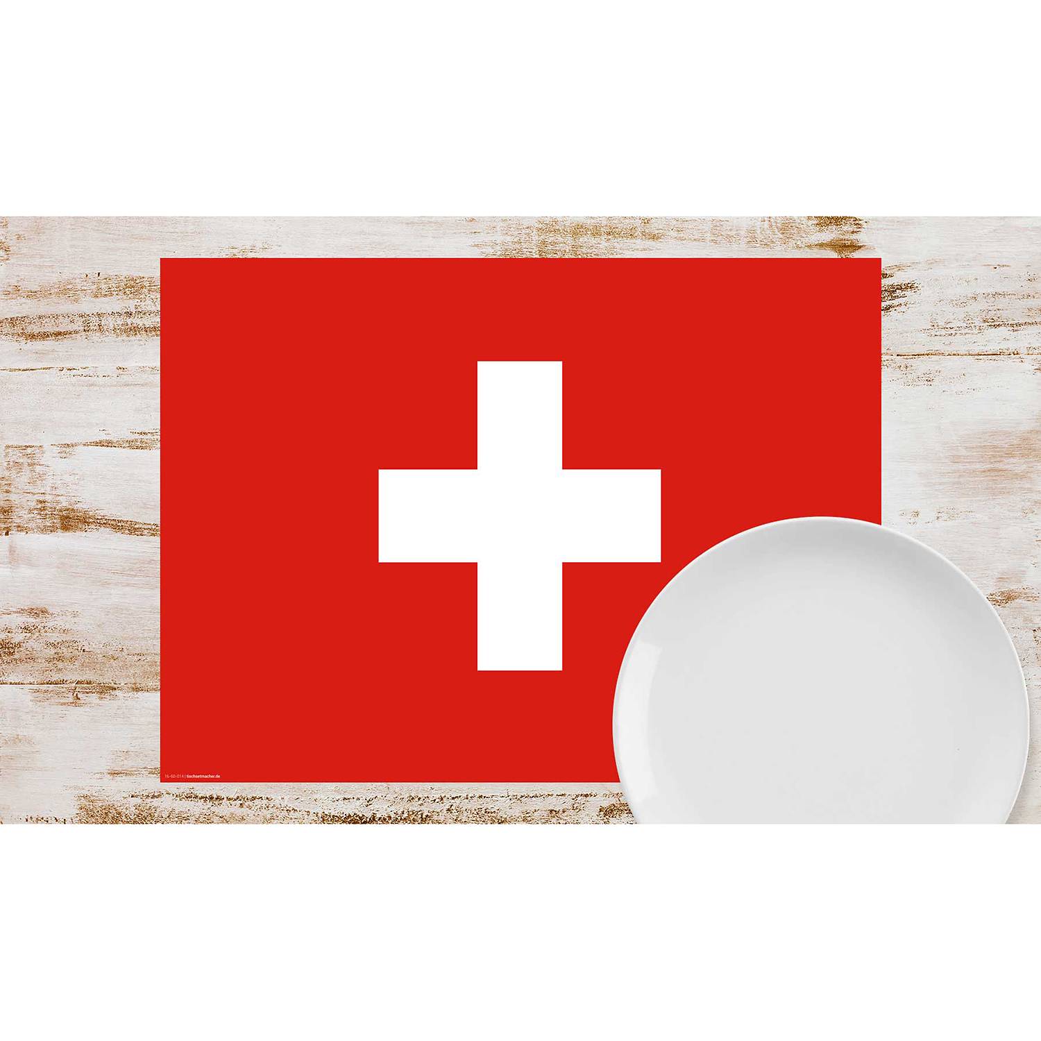 Tischset Schweizer Flagge (12er-Set) von tischsetmacher