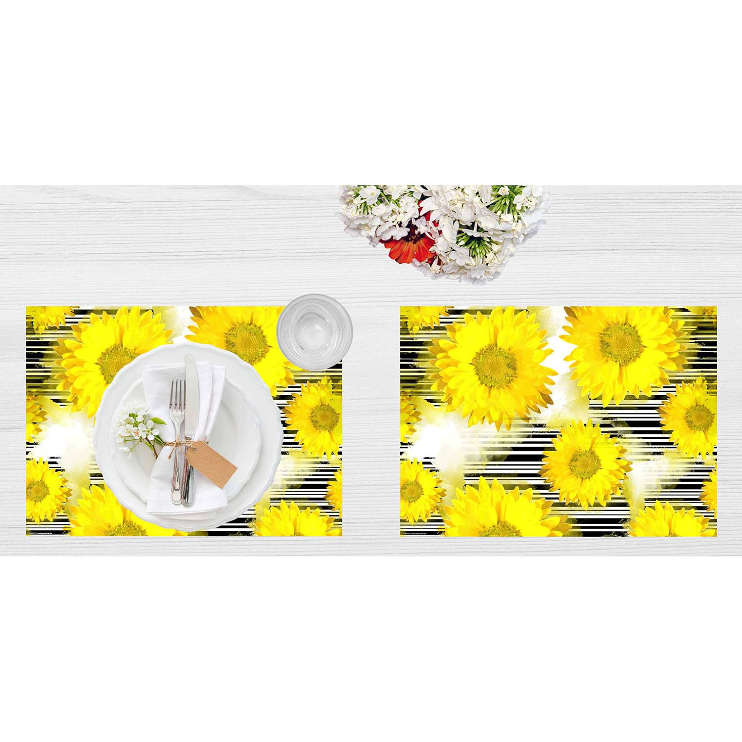 Tischset Sonnenblumen (12er-Set) von tischsetmacher