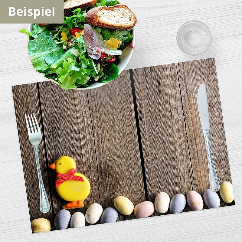 home24 Tischset Süßes Osterküken 12er-Set 44 x 32cm Multicolor von home24