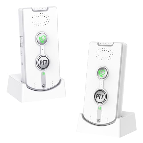2 Wege Anruf Funk Sprach Gegensprechanlage 1000M, Intelligente Sprach Gegensprechanlage, 2 Way Voice Intercom, Drahtlose Gegensprechanlage für Büro, Zuhause (Weiß) von tivekeo