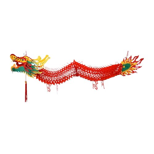 Chinesische 3D-Drachen-Girlanden aus Papier, auffällige Ornamente für Neujahr, Festival, große Eröffnungsfeiern, chinesische Ornamente, Geschenk für und Familien von tixoacke