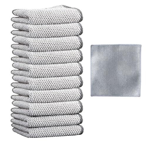 tiyiyok 10 Stück Draht Geschirrspüllappen, Mehrzweck Putzlappen, Wiederverwendbares Magisches Reinigungstuch, Küche Spültücher, Spülschwamm für Nass und Trocken, 20x20cm tiyiyok 10 Stück Draht Geschirrspüllappen, Mehrzweck Putzlappen, Wiederverwendbares Magisches Reinigungstuch, Küche Spültücher, Spülschwamm für Nass und Trocken, 20x20cm von tiyiyok
