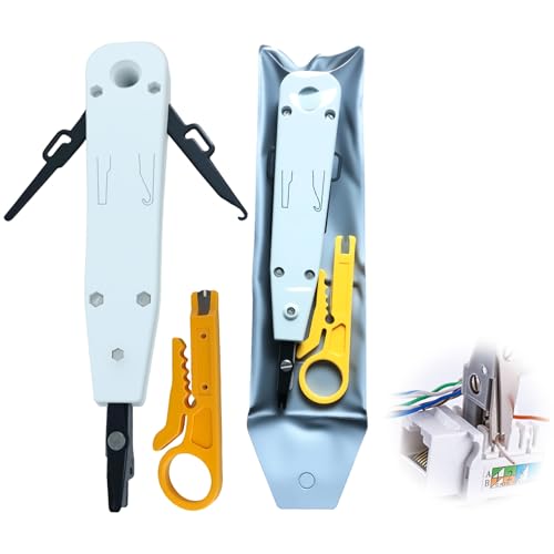 tiyiyok DX110 Auflegewerkzeug, Auflegewerkzeug Netzwerk für Netzwerkdosen, Anwenden Telefonverteiler, auflegewerkzeug, Geeignet für Audio Und Video Abisolierzangen von tiyiyok