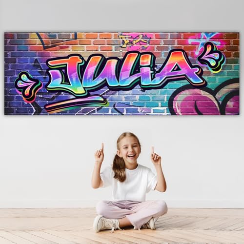 tjapalo® P90 Graffiti Poster Mit Namen für Jugendzimmer - Coole Bilder für Teenager - Wandbild Mädchenzimmer - Kinderzimmer Mädchen von tjapalo
