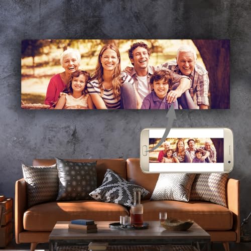 tjapalo® PB1 Leinwandbild Panorama Bild Querformat Wohnzimmer eigenes Foto auf Leinwand Bild selbst gestalten Fotoleinwand Bilder Geschenk Foto auf Leinwand Wandbild groß von tjapalo