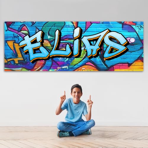 tjapalo® PG2 Graffiti Poster mit Namen Kinderzimmer Bild mit Namen Coole Bilder für Teenager Cool Graffiti Poster Kinderzimmer Jungen Name Mädchen Poster Graffiti Name von tjapalo