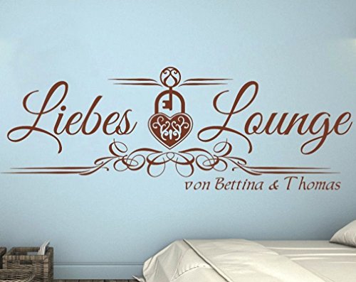 tjapalo® S-pkm24 Wandtattoo Wohnzimmer Wandtatoo Schlafzimmer Liebes Lounge Wandtattoo mit Namen (B160xH47 cm) von tjapalo