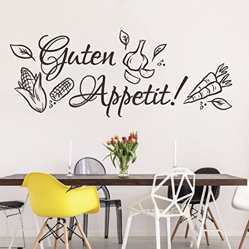 tjapalo® S-pkm87 Wandtattoo Küche Wandtatoo gewürze Kochen Essen wandtattoo guten appetit gemüse (B130 x H44 cm) von tjapalo