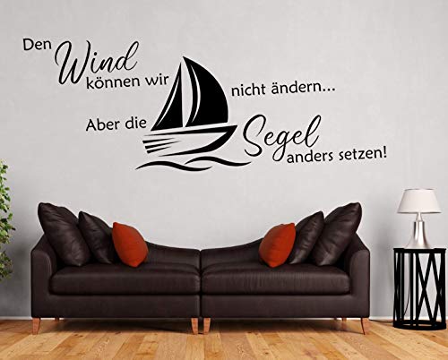 tjapalo® a45 Wandtattoo Motivation Wandsprüche Büro Motivationssprüche Wandtattoo Wohnzimmer motivationsspruch, Farbe: Schwarz, Größe: B100xH37cm von tjapalo