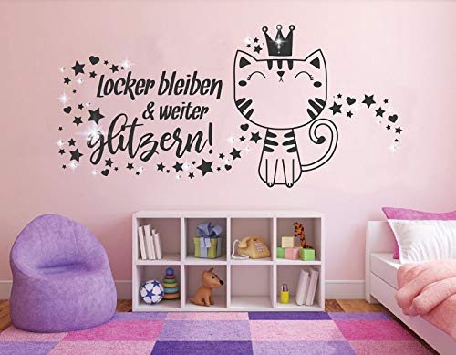 tjapalo® pkm469 Wandtattoo jugendzimmer Mädchen Wandtattoo Wohnzimmer Sprüche Frauen Wandsticker Kinderzimmer Mädchen Wandtattoo Mädchenzimmer, Größe: B100xH48cm, Farbe: violett von tjapalo