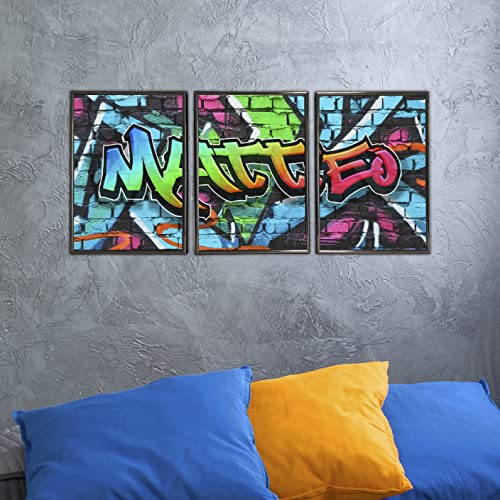 tjapalo vr186x personalisierte Bilder mit namen Graffiti Wandbilder Name Cooles Wandbild Kinderzimmer Poster Name Bild Kinderzimmer jungen mit rahmen von tjapalo