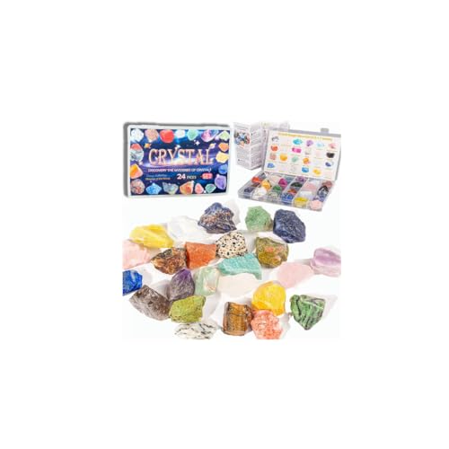 Christmas Advent Gem Calendar 2025, Crystal Rocks Christmas Advent Calendar 2025, 24 Days Natural Rock Crystal Xmas Countdown Calendars Gemstone Learning Collection Kit Gifts (Mix color A) von tkerinse