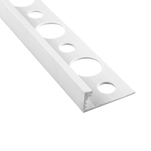 10x PVC L-Profil Fliesenschiene Fliesenprofil Kunststoff Schiene weiß L270cm 8mm von tktrading24
