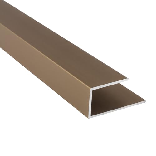 Alu Abschlussprofil Einschubprofil für Laminat Parkett gold matt 270cm von tktrading24