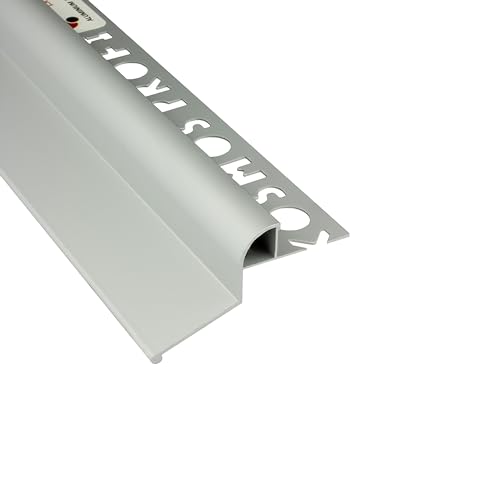 Alu Balkon Terrasse abtropf Profil Fliesenschiene Profil Schiene silber L300cm V-Profil 10mm von tktrading24