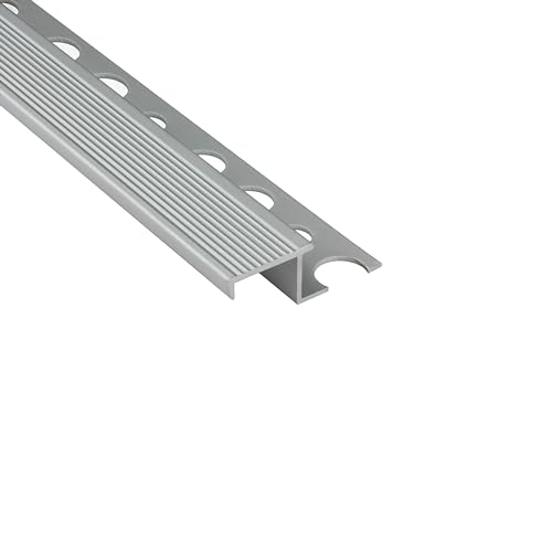 Alu Stufenprofil Fliesenschiene Profil Treppe Schiene L270cm H10mm silber von tktrading24
