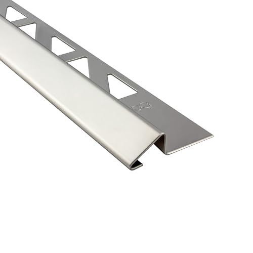 Anpassungsprofil Edelstahl Übergang Fliesenschiene Profil V2A L250cm 8mm glänzend von tktrading24