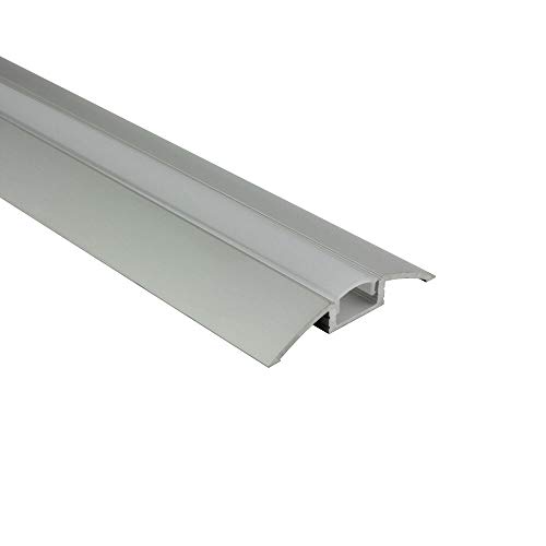 B-Ware - F01 LED Aluprofil Silber Übergangsprofil 2m opal von tktrading24