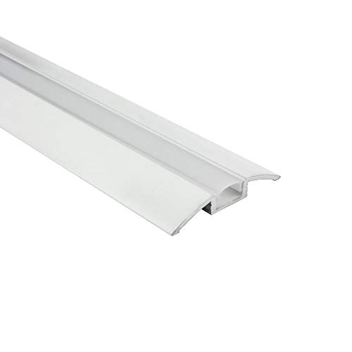 tktrading24 B-Ware - F01 LED Aluprofil Weiss Übergangsprofil 1m opal von tktrading24