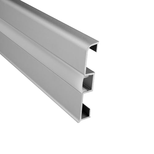tktrading24 C02 LED Aluprofil Silber Sockelleiste 2m milky von tktrading24