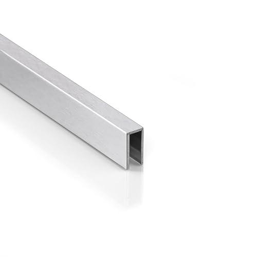 Deko Bordüre U-Profil Zierleiste Fliesenschiene Edelstahl V2A L250cm 3mm silber gebürstet Deko Bordüre U-Profil Zierleiste Fliesenschiene Edelstahl V2A L250cm 3mm silber gebürstet von tktrading24