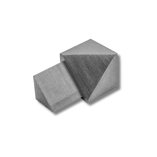 Dreieckiges 45° Übergangsprofil Edelstahl Fliesenprofil V2A L250cm H10mm Inneneck von tktrading24