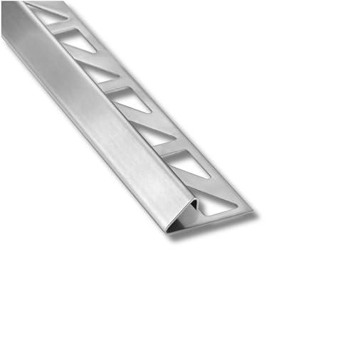 Dreieckiges 45° Übergangsprofil Edelstahl Fliesenprofil V2A L250cm H10mm Profil von tktrading24