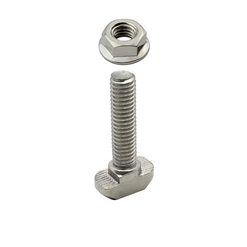 Edelstahl Hammerschraube T-Schraube M6 25mm Nut 8 für Aluprofil 30-er 10 Stück + Mutter Edelstahl Hammerschraube T-Schraube M6 25mm Nut 8 für Aluprofil 30-er 10 Stück + Mutter von tktrading24