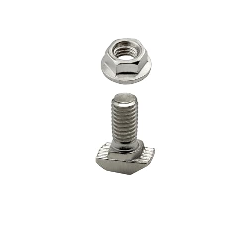 Hammerschraube T-Schraube M5 12mm Nut 6 für Aluprofil 20-er 10 Stück + Mutter von tktrading24