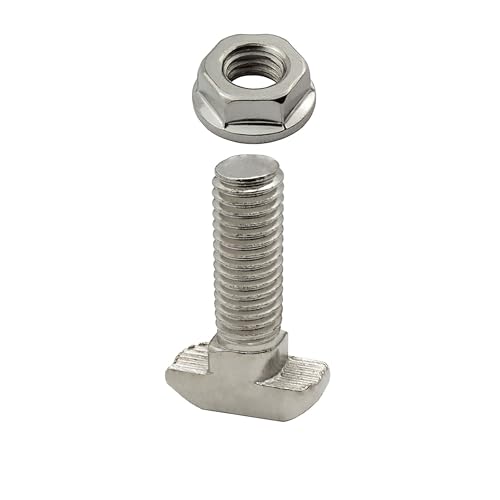 Hammerschraube T-Schraube M8 20mm Nut 10 für Aluprofil 45-er 10 Stück + Mutter von tktrading24