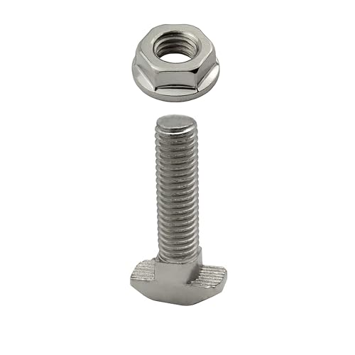 Hammerschraube T-Schraube M8 35mm Nut 8 für Aluprofil 40-er 10 Stück + Mutter von tktrading24
