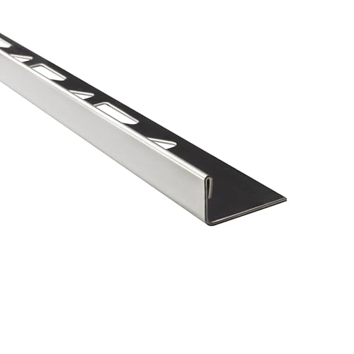 L-Profil Edelstahlschiene Profil Fliesenschiene Edelstahl V2A L300cm 11mm glänzend von tktrading24