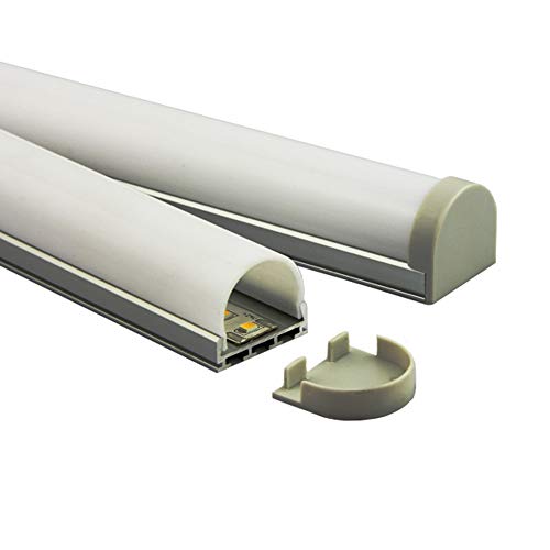 LED Aluprofil A26 Rund Rohr Profil + Abdeckung Alu Schiene Leiste für LED-Streifen 1m opal LED Aluprofil A26 Rund Rohr Profil + Abdeckung Alu Schiene Leiste für LED-Streifen 1m opal von tktrading24