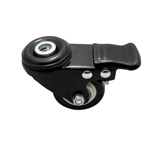 Lenkrolle Gummirolle mit Bremse Ø50mm Rückenloch Ø10,2mm für Aluprofil - 4 Stück Lenkrolle Gummirolle mit Bremse Ø50mm Rückenloch Ø10,2mm für Aluprofil - 4 Stück von tktrading24