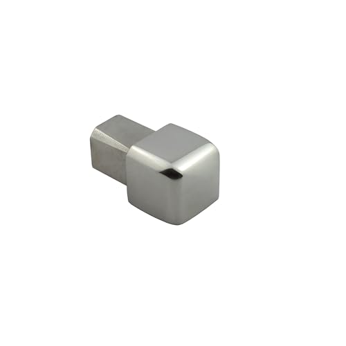 Quadrat Edelstahlschiene Fliesenprofil Fliesenschiene Edelstahl V2A L250cm 11mm Ausseneck glänzend von tktrading24