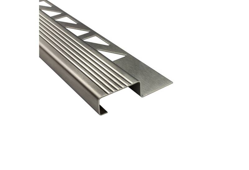 tktrading24 Abschlussprofil 10x Treppenprofil Edelstahl Fliesenleiste 10mm gebürstet (Set, 10er) von tktrading24