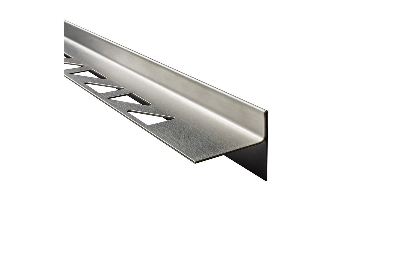 tktrading24 Abschlussprofil Edelstahl Keilprofil gebürstet 12mm Gefälleprofil für begehbare Dusche von tktrading24
