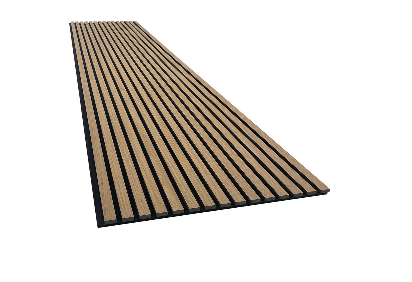 tktrading24 Akustikplatte Akustikpaneel mit Holzfurnier in Bright Teak - 2700x600 mm - 2 Stück, (2-St) von tktrading24