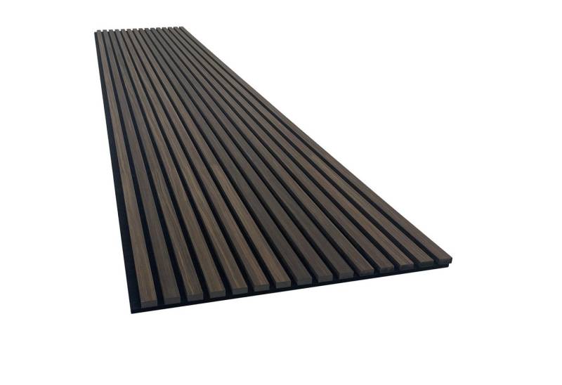 tktrading24 Akustikplatte Akustikpaneel mit Holzfurnier in Smoke Walnut - 2700x600 mm - 2 Stück, (2-St) von tktrading24